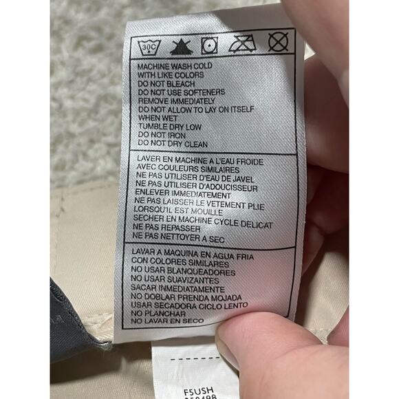 Nike Performance Pants Womens Small Golf Hiking Stretch Zip Pocket Cream Khaki - Picture 15 of 16